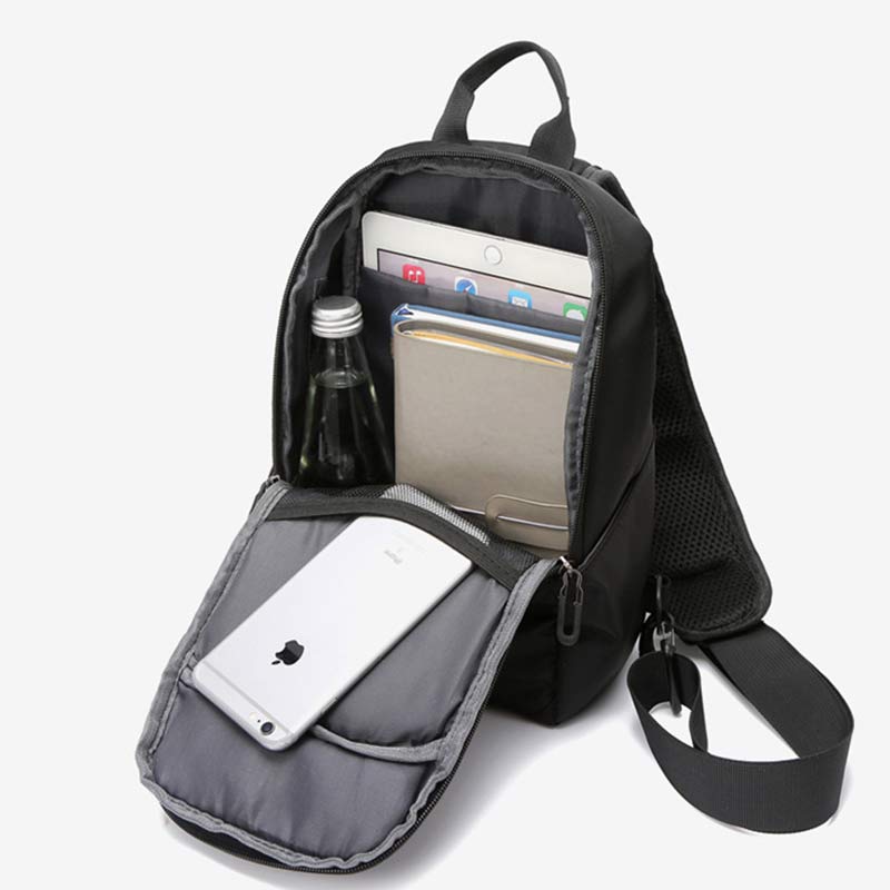 Sling Crossbody Backpack Shoulder Bag for Men with USB Charger Port