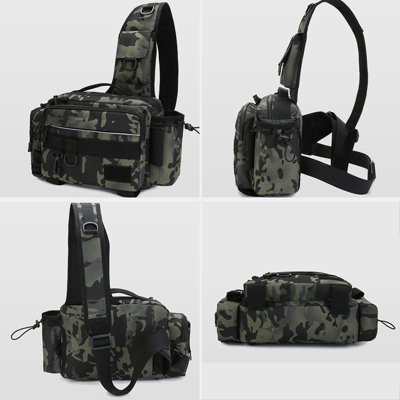 Multifunctional Large Capacity Waterproof Fishing Hiking Waist Bag Crossbody Bag