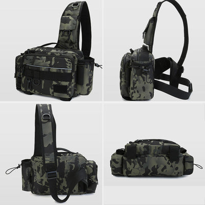 Multifunctional Large Capacity Waterproof Fishing Hiking Waist Bag Crossbody Bag
