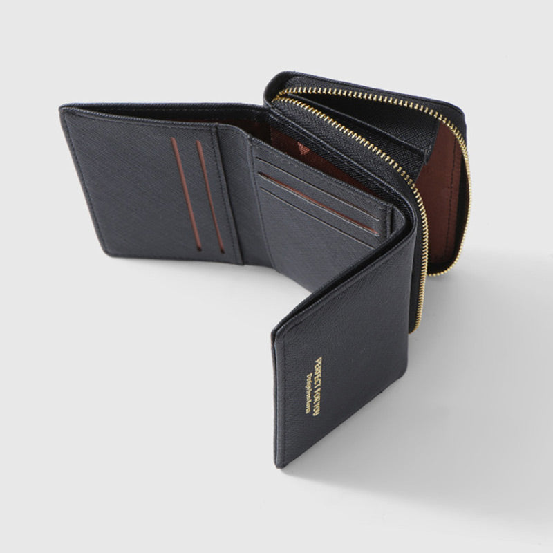 Trifold Multi-Slot Short Wallet Mini Wallet for Women Girls