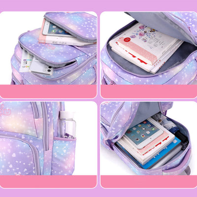 Durable Nylon School Backpack Rolling Wheel School Bag For Kids