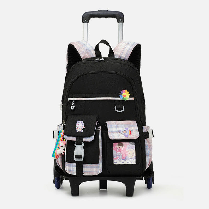 School Backpack For Kids Cute Pattern Rolling School Bag
