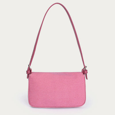 Shoulder Bag For Women Vintage Matte Pink Elegant Handbag