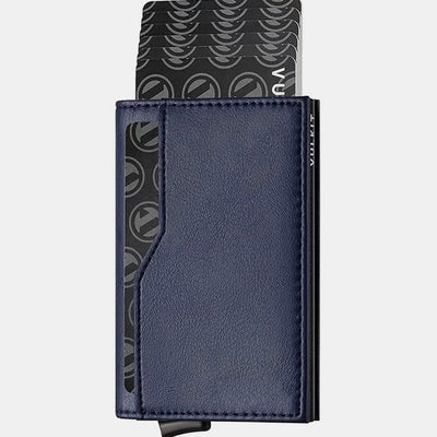 Genuine Leather Handmade RFID Blocking Pop Up Wallet Card Holder