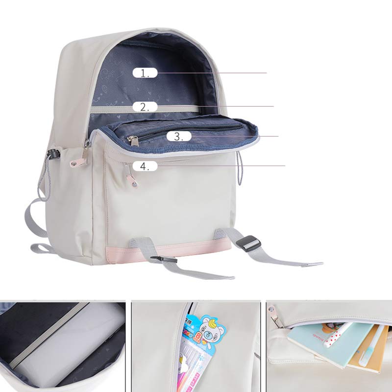 Backpack for Women Girls Waterproof Multi-Pocket 14" Laptop Backpack Bookbag
