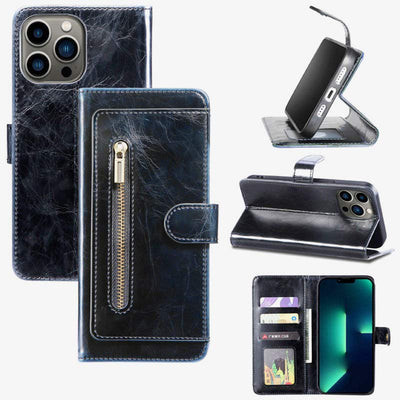 Wallet Case for iPhone PU Leather Durable Phone Case with Card Slot