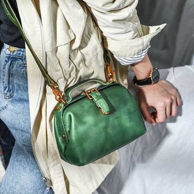 Handmade Crossbody Bag For Women Horizontal Retro Soft Shopping Bag