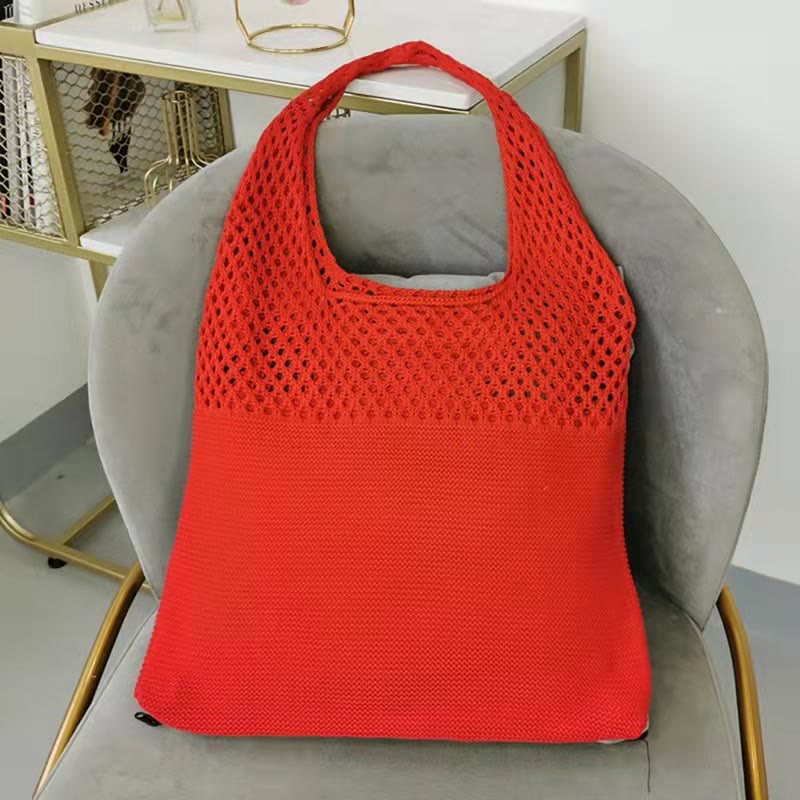 Tote Bag For Women Ethnic Style Wool Knitted Shoulder Bag