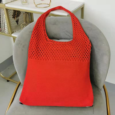 Tote Bag For Women Ethnic Style Wool Knitted Shoulder Bag