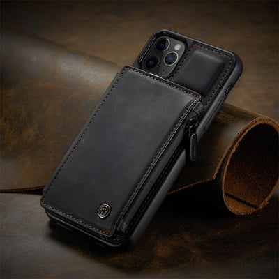 2 IN 1 Anti-theft RFID Phone Bag Wallet Smartphone Case Compatible with iPhone