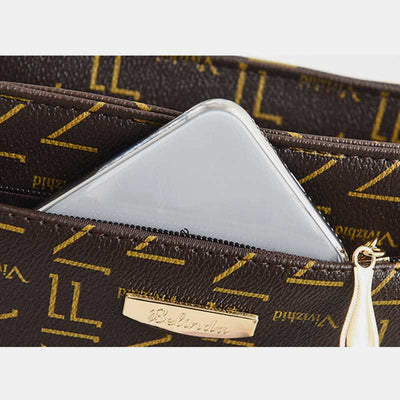 Women Crossbody PU Leather Classic Printing Handbag Satchel Shoulder Bag