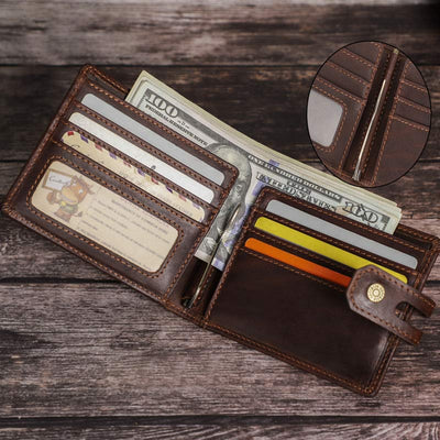 Bifold RFID Blocking Leather Wallet