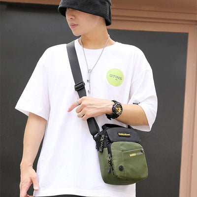 Crossbody Bag For Men Casual Daily Commute Waterproof Nylon Bag