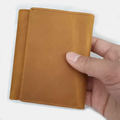 Personalized Wallet for Men Slim Trifold Front Pocket Leather Wallet