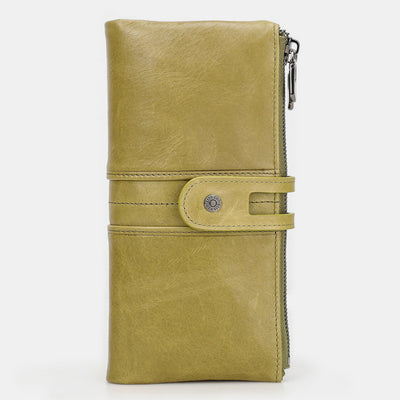 Wallets for Women Genuine Leather Cellphone Case Long Slim Credit Card Holder