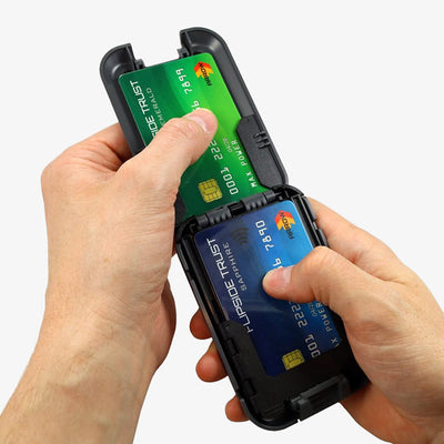Multi Function Flip Wallet RFID Scan Proof Secure Card Holder