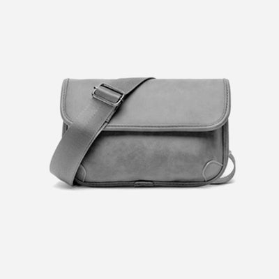 Crossbody Bag for Unisex Minimalist Square PU Leather Shoulder Bag