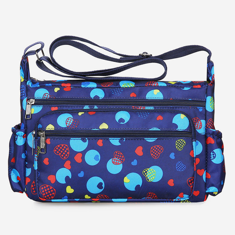 Waterproof Multi-Pocket Printed Crossbody Bag