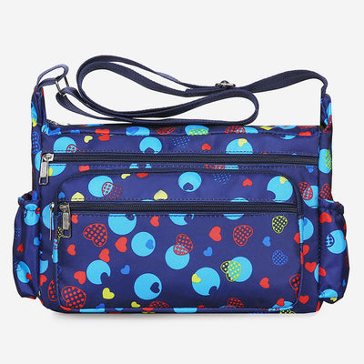 Waterproof Multi-Pocket Printed Crossbody Bag