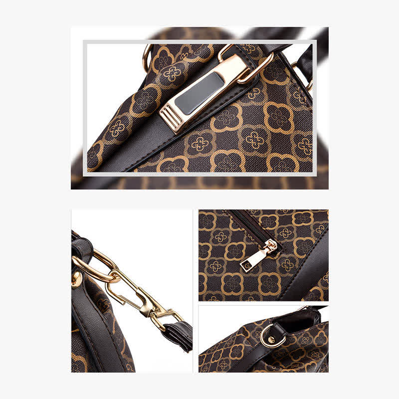 Leather Hobo Bag Large Capacity Tote Handbag Multifuntion Shoulder Purses