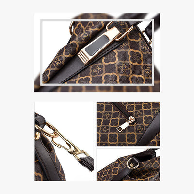 Leather Hobo Bag Large Capacity Tote Handbag Multifuntion Shoulder Purses