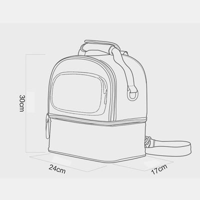 Mommy Bag For Women Cartoon Multifunctional Two-Layer Design Outdoor Backpack