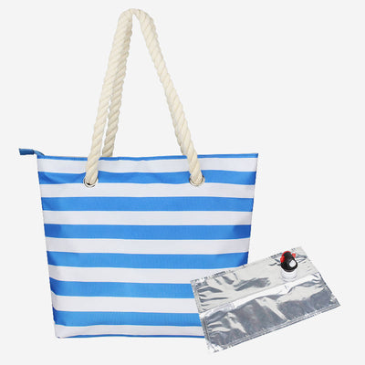 Large Beach Bag Tote Bag Waterproof Big Pool with Wine Container