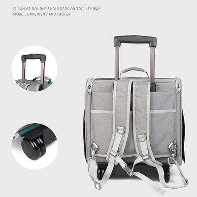 Portable Pet Carrier For Outdoor Large Breathable Oxford Cat Backpack