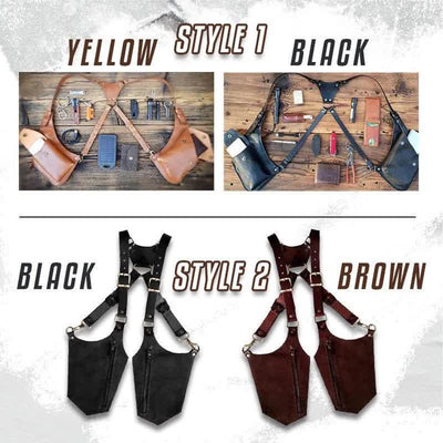 Anti-theft Underarm Shoulder Bag PU Leather Double Shoulder Armpit Bag Wallet