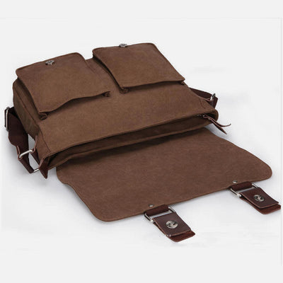 Messenger Bag for Men Large Capacity Casual Canvas Shoulder Bag