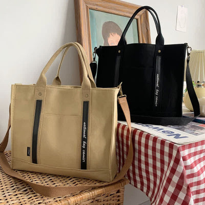 Laptop Tote Handbag Canvas Shoulder Bag Briefcase for Travel Office School