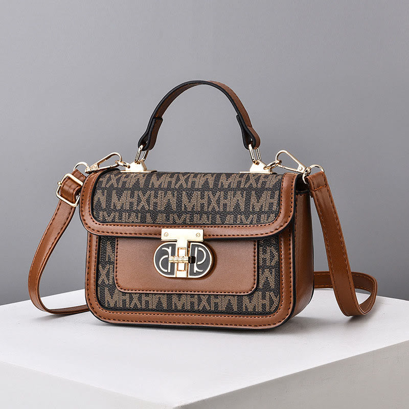 Top-Handle Bag For Women Vintage Square Daily Shopping Crossbody Bag