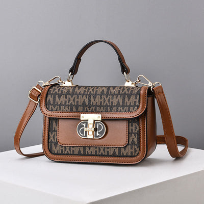Top-Handle Bag For Women Vintage Square Daily Shopping Crossbody Bag