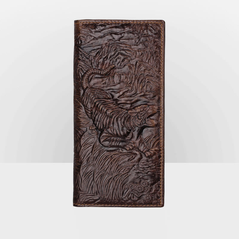 Real Leather Crocodile Engraved Wallet Retro Bifold Wallet