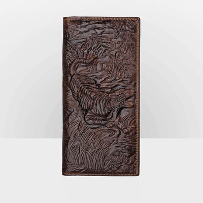 Real Leather Crocodile Engraved Wallet Retro Bifold Wallet