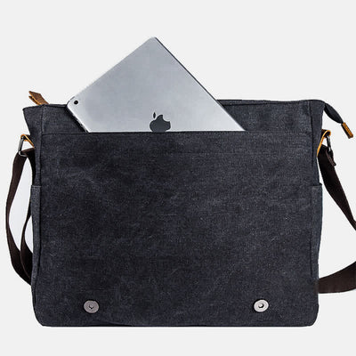 Men's Canvas Messenger Bag Retro Shoulder Crossbody Backpack Bags Purse