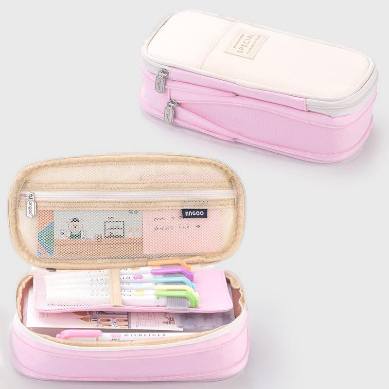 Pencil Case For Study Color Matching Large Capacity Pencil Bag