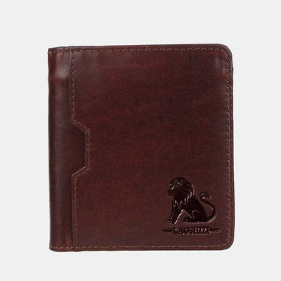 Genuine Leather Wallet for Men Bifold Retro Wallet with ID Window