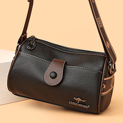 Retro Lady Underarm Bag Wide Strap Simple Women Crossbody Bag