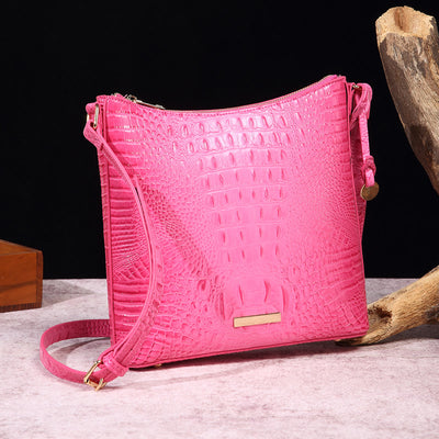 Crossbody Bag For Women Retro Crocodile Pattern Leather Dating Bag
