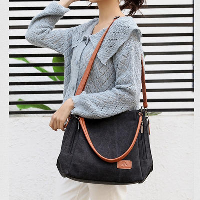 Large Capacity Casual Canvas Crossbody Bag