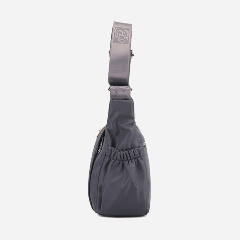 Women Crossbody Bag Minimalist Multipockets Wide Strap Shoulder Purse