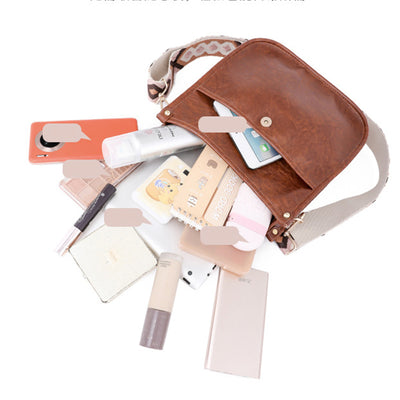 Crossbody Bag for Women PU Leather Vintage Adjustable Shoulder Bag