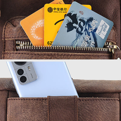 Waist Bag For Men Multifunctional Outdoor Sports Wear Belt Leather Bag