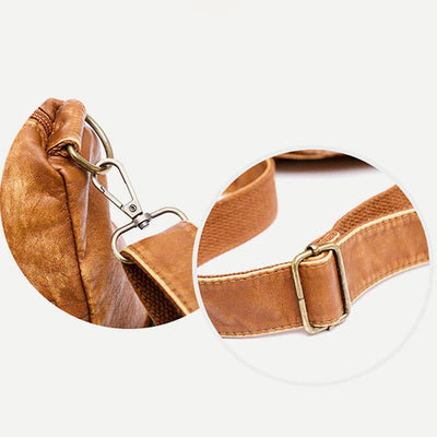 Retro Faux Leather Tote Handbag for Women Shoulder Bag with Crossbody Strap