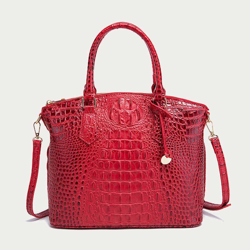 Tote For Women Daily Use Retro Crocodile Crossbody Bag