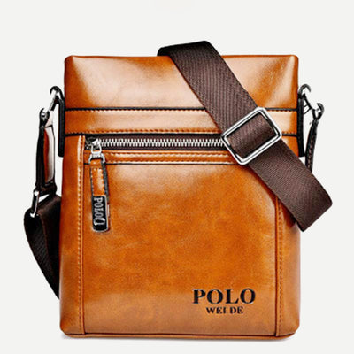 Men's PU Leather Shoulder Bag Business Crossbody Bag Messenger Bag