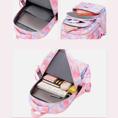 Backpack for Teen Girls 3Pcs School Bag Set with Lunch bag Pencil Bags