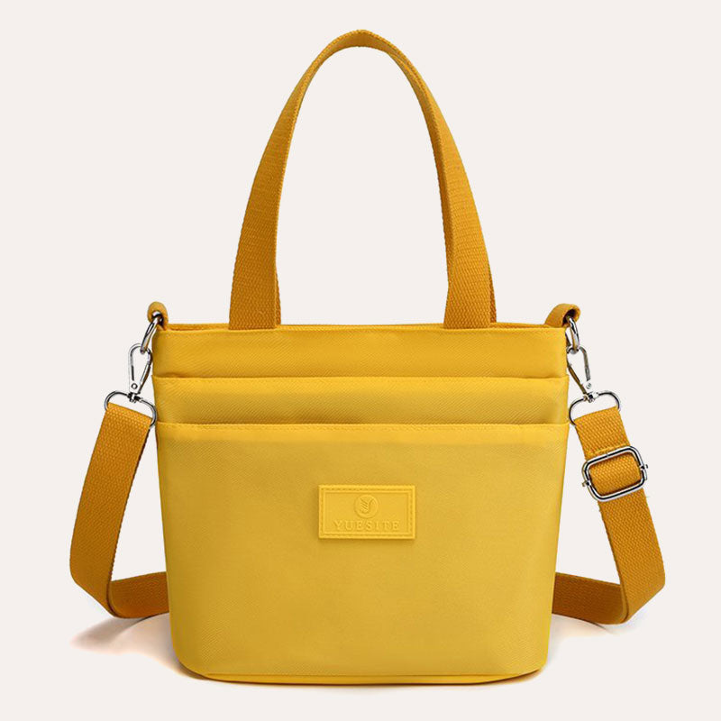 Functional Crossbody Bag Shoulder Bag Multi-pocket Lightweight Solid Color Handbag