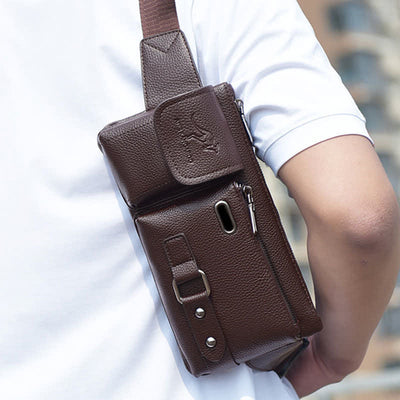 Waterproof Multi-Pocket Sling Bag